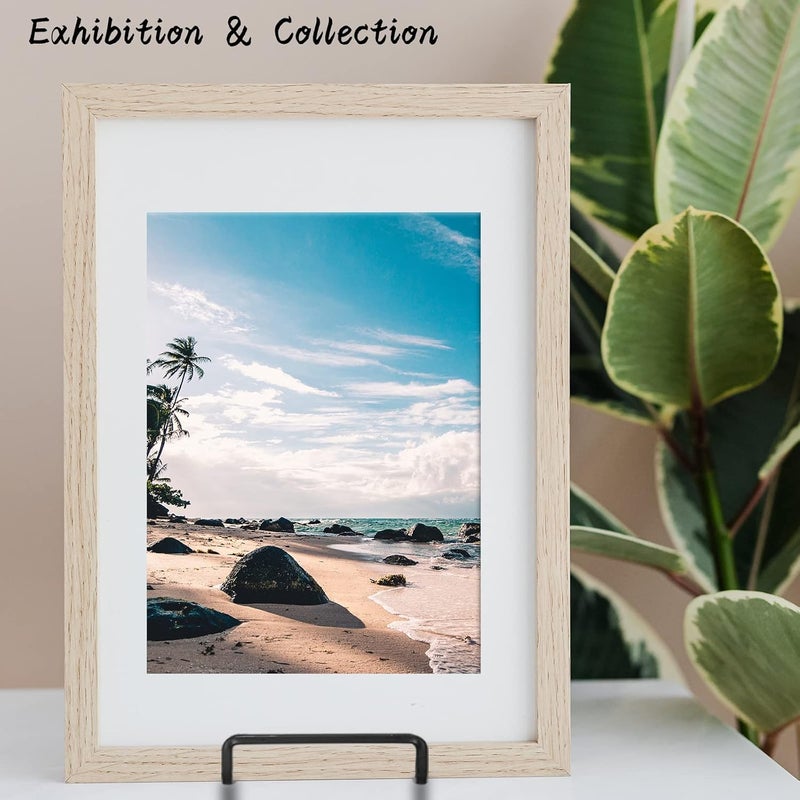 Decolore 4 Pack 8.5 Inch Black Picture Stands for Display Square Plate Holder Display Stand Frame Stand for Picture, Decorative Plate, Photo Easel and Artistic Work - Image 5